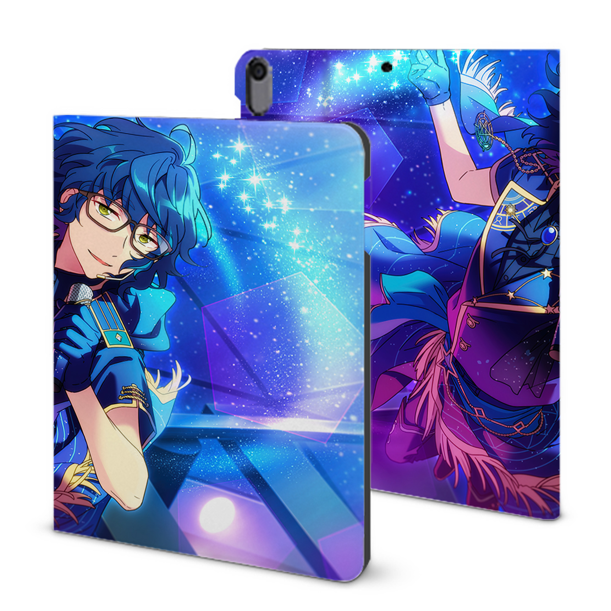 （画像用） あんさんぶるスターズ! Ensemble Stars IPad ケース ブック型 PUレザー TPU 耐衝撃 軽量 薄型 ペン収納なし 全面保護 IPad 各モデル対応